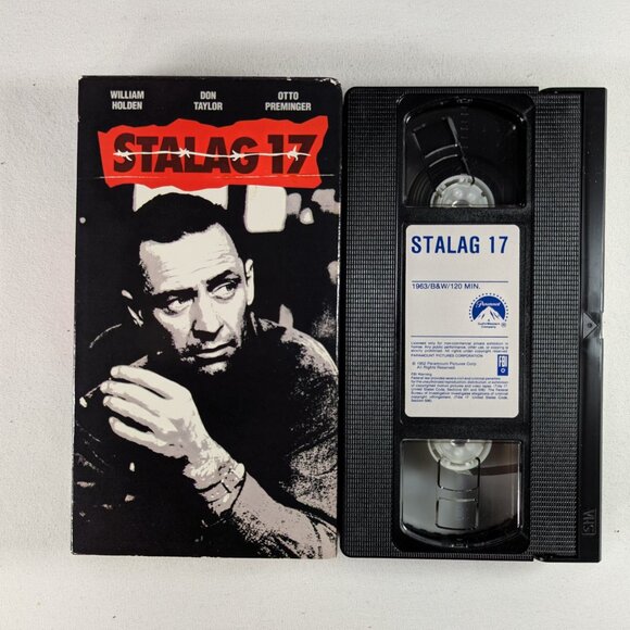 3/$15 Vintage VHS tape STALAG 17 (1952) William Holden oscar winner - Picture 4 of 4